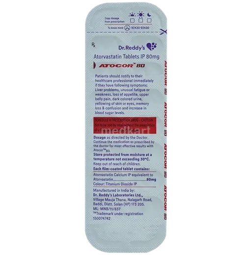 atocor 80mg tablet 14's
